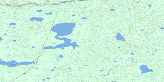 Wiau Lake Topographic map 073M06 at 1:50,000 Scale