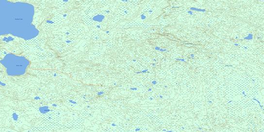 Grist Lake Topo Map 073M08 at 1:50,000 scale - National Topographic System of Canada (NTS) - Toporama map