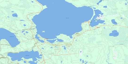 Canoe Lake Topo Map 073N01 at 1:50,000 scale - National Topographic System of Canada (NTS) - Toporama map