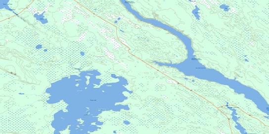 Kazan Lake Topo Map 073N09 at 1:50,000 scale - National Topographic System of Canada (NTS) - Toporama map