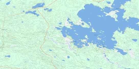 Agumik Lake Topo Map 073O07 at 1:50,000 scale - National Topographic System of Canada (NTS) - Toporama map