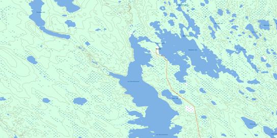 Shagwenaw Lake Topo Map 073O13 at 1:50,000 scale - National Topographic System of Canada (NTS) - Toporama map