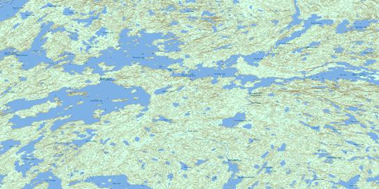 Nistowiak Lake Topographic map 073P08 at 1:50,000 Scale