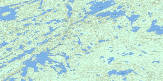 Hickson Lake Topo Map 074A08 at 1:50,000 scale - National Topographic System of Canada (NTS) - Toporama map