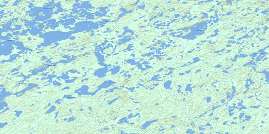 Costigan Lake Topo Map 074A13 at 1:50,000 scale - National Topographic System of Canada (NTS) - Toporama map