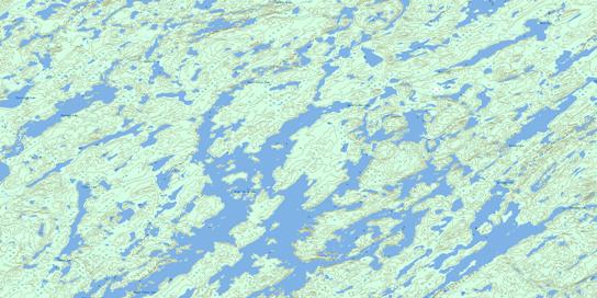 Burbidge Lake Topo Map 074A14 at 1:50,000 scale - National Topographic System of Canada (NTS) - Toporama map