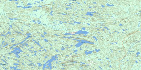 Complex Lake Topographic map 074B07 at 1:50,000 Scale
