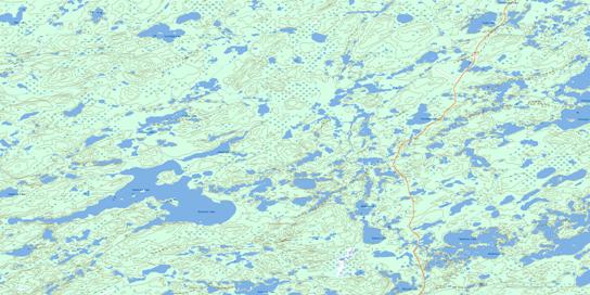 Haultain Lake Topo Map 074B16 at 1:50,000 scale - National Topographic System of Canada (NTS) - Toporama map