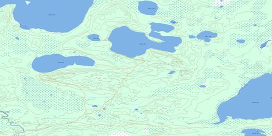 Gipsy Lake Topo Map 074D08 at 1:50,000 scale - National Topographic System of Canada (NTS) - Toporama map