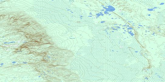 Ronald Lake Topo Map 074E13 at 1:50,000 scale - National Topographic System of Canada (NTS) - Toporama map