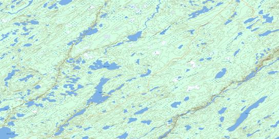 Hodges Lake Topo Map 074H07 at 1:50,000 scale - National Topographic System of Canada (NTS) - Toporama map