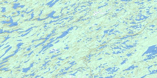 Poulton Lake Topo Map 074H16 at 1:50,000 scale - National Topographic System of Canada (NTS) - Toporama map