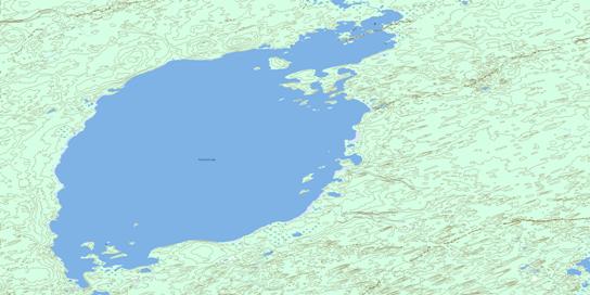 Pasfield Lake Topographic map 074I06 at 1:50,000 Scale
