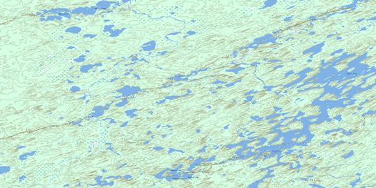 Theriau Lake Topo Map 074I07 at 1:50,000 scale - National Topographic System of Canada (NTS) - Toporama map
