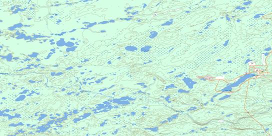 Cluff Lake Topo Map 074K05 at 1:50,000 scale - National Topographic System of Canada (NTS) - Toporama map