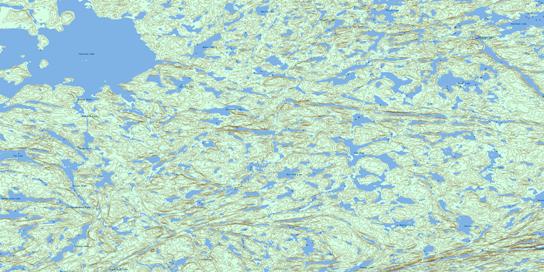Fontaine Lake Topo Map 074O09 at 1:50,000 scale - National Topographic System of Canada (NTS) - Toporama map