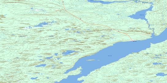 Elizabeth Falls Topographic map 074P04 at 1:50,000 Scale