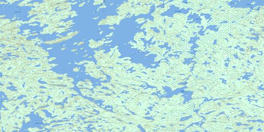 Offset Lake Topo Map 074P16 at 1:50,000 scale - National Topographic System of Canada (NTS) - Toporama map