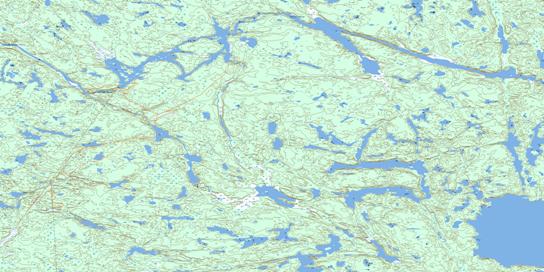 Methleka Lake Topo Map 075D06 at 1:50,000 scale - National Topographic System of Canada (NTS) - Toporama map