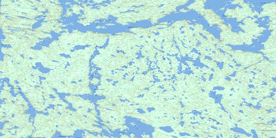 Bigpine Narrows Topo Map 075D16 at 1:50,000 scale - National Topographic System of Canada (NTS) - Toporama map