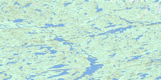 Lamarre Lake Topographic map 075G14 at 1:50,000 Scale