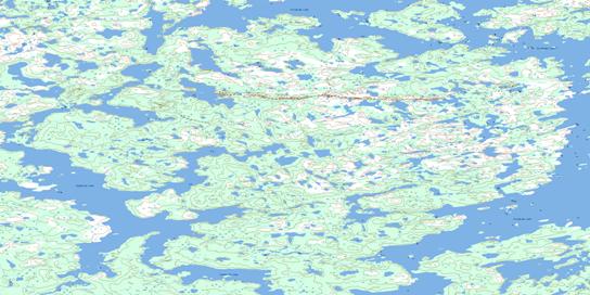 Sanderson Lake Topo Map 075H07 at 1:50,000 scale - National Topographic System of Canada (NTS) - Toporama map