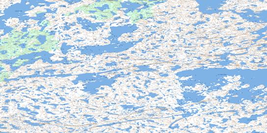 Lac Capot Blanc Topo Map 075M10 at 1:50,000 scale - National Topographic System of Canada (NTS) - Toporama map