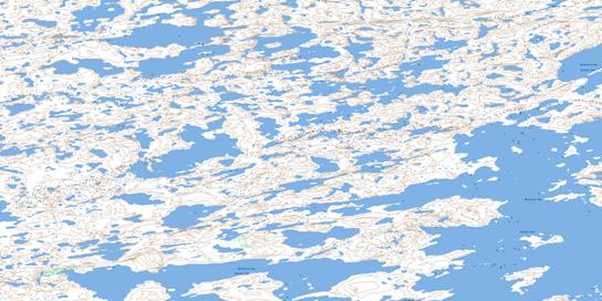 Warburton Bay Topo Map 075M13 at 1:50,000 scale - National Topographic System of Canada (NTS) - Toporama map