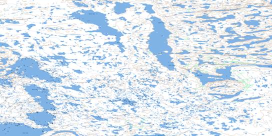 Zyena Lake Topo Map 075N13 at 1:50,000 scale - National Topographic System of Canada (NTS) - Toporama map