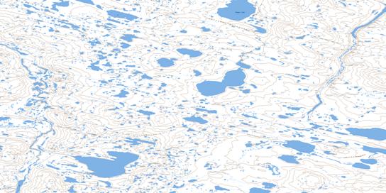 Hunger Lake Topo Map 076A09 at 1:50,000 scale - National Topographic System of Canada (NTS) - Toporama map