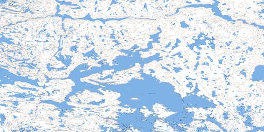 Healey Lake Topo Map 076B07 at 1:50,000 scale - National Topographic System of Canada (NTS) - Toporama map