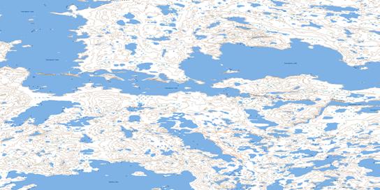 Courageous Lake Topo Map 076D03 at 1:50,000 scale - National Topographic System of Canada (NTS) - Toporama map