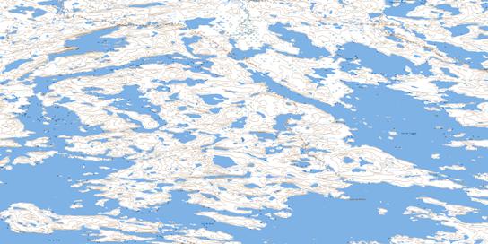 Paul Lake Topo Map 076D09 at 1:50,000 scale - National Topographic System of Canada (NTS) - Toporama map