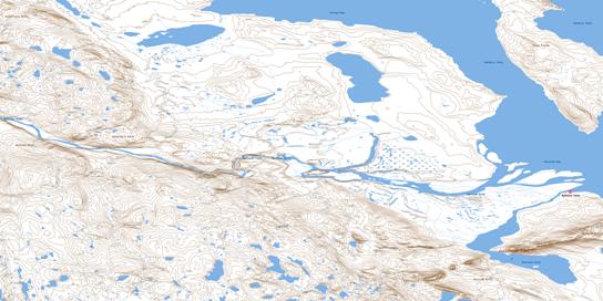 Bathurst Inlet Topo Map 076K16 at 1:50,000 scale - National Topographic System of Canada (NTS) - Toporama map