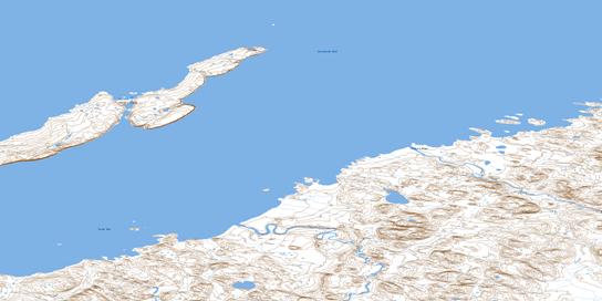 Hepburn Island Topo Map 076M15 at 1:50,000 scale - National Topographic System of Canada (NTS) - Toporama map