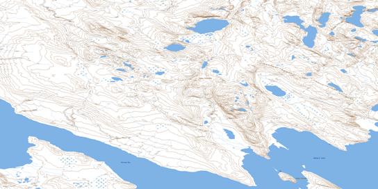 Portage Bay Topo Map 076N01 at 1:50,000 scale - National Topographic System of Canada (NTS) - Toporama map