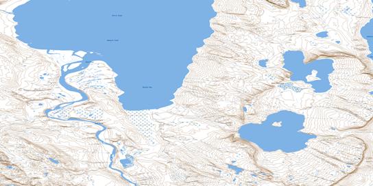 Baillie Bay Topo Map 076N07 at 1:50,000 scale - National Topographic System of Canada (NTS) - Toporama map