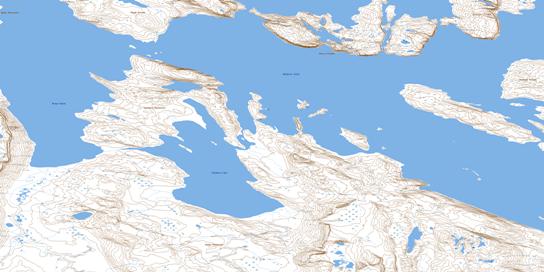 Goulburn Lake Topo Map 076N08 at 1:50,000 scale - National Topographic System of Canada (NTS) - Toporama map