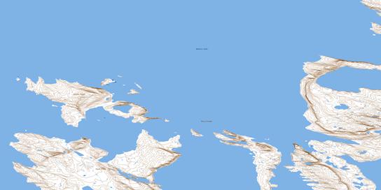 Iglorua Island Topo Map 076N09 at 1:50,000 scale - National Topographic System of Canada (NTS) - Toporama map