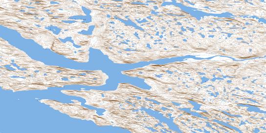 Gordon Bay Topo Map 076O03 at 1:50,000 scale - National Topographic System of Canada (NTS) - Toporama map