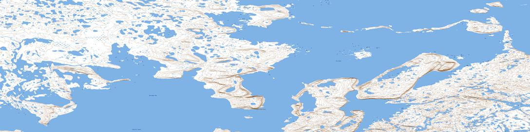 Warrender Bay Topo Map 077A06 at 1:50,000 scale - National Topographic System of Canada (NTS) - Toporama map
