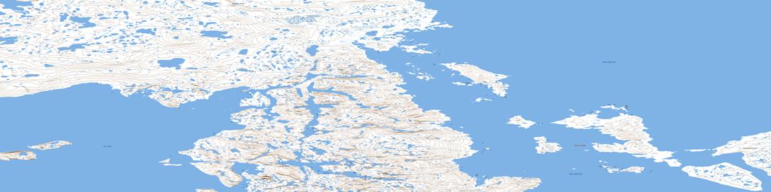 Minto Islands Topo Map 077A10 at 1:50,000 scale - National Topographic System of Canada (NTS) - Toporama map