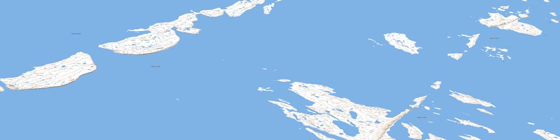 Wilmot Islands Topo Map 077B02 at 1:50,000 scale - National Topographic System of Canada (NTS) - Toporama map