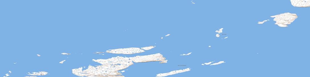 Bate Islands Topo Map 077B05 at 1:50,000 scale - National Topographic System of Canada (NTS) - Toporama map