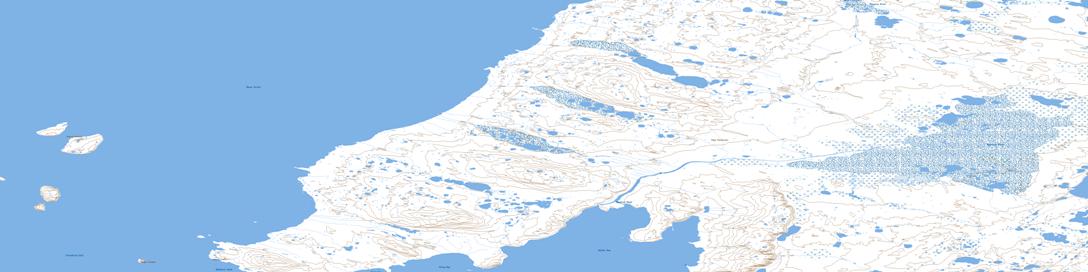 Cape Flinders Topo Map 077B08 at 1:50,000 scale - National Topographic System of Canada (NTS) - Toporama map