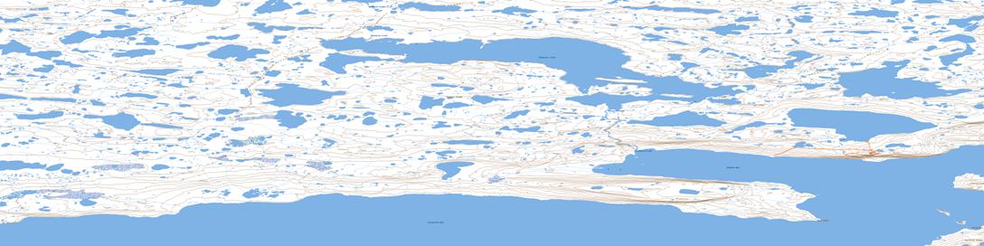Johansen Bay Topo Map 077B12 at 1:50,000 scale - National Topographic System of Canada (NTS) - Toporama map