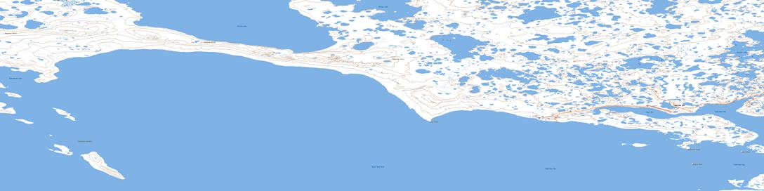 Cambridge Bay Topo Map 077D02 at 1:50,000 scale - National Topographic System of Canada (NTS) - Toporama map