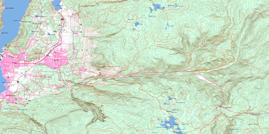 Kelowna Topographic map 082E14 at 1:50,000 Scale