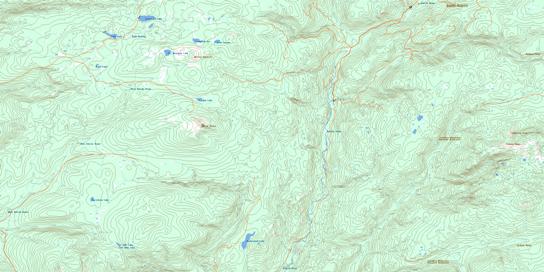 Damfino Creek Topo Map 082E15 at 1:50,000 scale - National Topographic System of Canada (NTS) - Toporama map