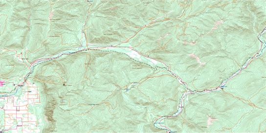 Yahk Topographic map 082F01 at 1:50,000 Scale